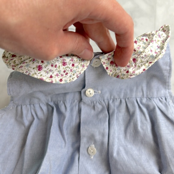 Paloma de la O Baby Girl’s Shortie with Floral Ruffles and Bow - Picture 7 of 10